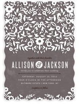 Paper Flowers Wedding Invitations