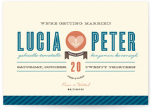 Maritime Stripe Wedding Invitations