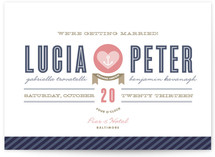 Maritime Stripe Wedding Invitations