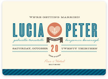Maritime Stripe Wedding Invitations