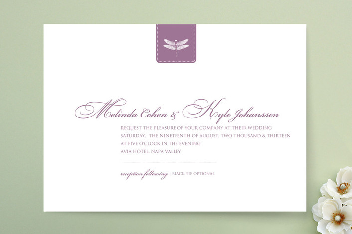 Классический Dragonfly Свадебные приглашения герба