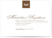 Classic Dragonfly Emblem Wedding Invitations
