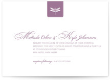Classic Dragonfly Emblem Wedding Invitations