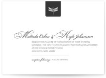 Classic Dragonfly Emblem Wedding Invitations