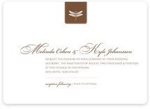 Classic Dragonfly Emblem Wedding Invitations