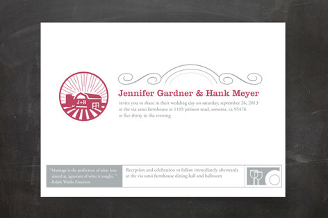 Iconic Barnyard Wedding Invitations
