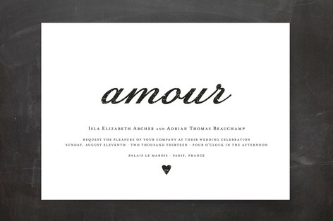 Amour Wedding Invitations