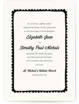 Simple Scallop Wedding Invitations