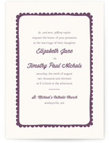 Simple Scallop Wedding Invitations