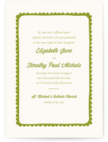 Simple Scallop Wedding Invitations