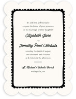 Simple Scallop Wedding Invitations