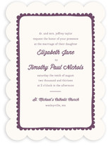 Simple Scallop Wedding Invitations