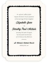 Simple Scallop Wedding Invitations