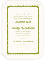 Simple Scallop Wedding Invitations