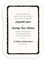 Simple Scallop Wedding Invitations