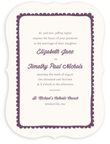Simple Scallop Wedding Invitations