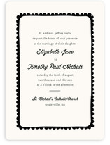Simple Scallop Wedding Invitations