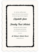 Simple Scallop Wedding Invitations