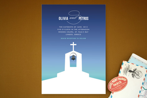 Mediterranean Stucco Wedding Invitations