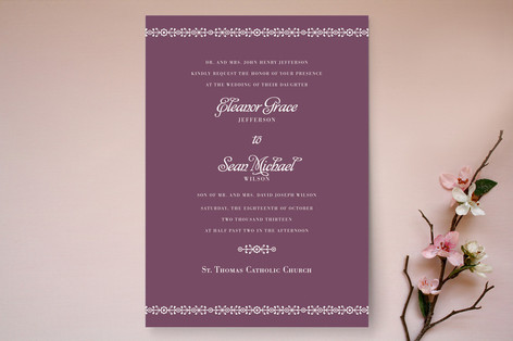 Ornamental Formal Wedding Invitations