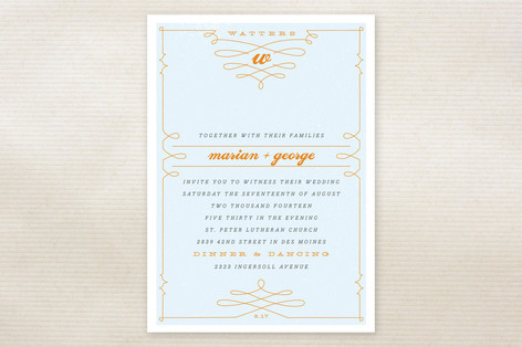 Mr. Watters Wedding Invitations