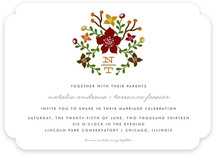 Floral Initials Wedding Invitations