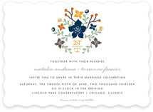 Floral Initials Wedding Invitations