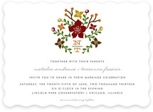 Floral Initials Wedding Invitations