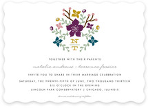 Floral Initials Wedding Invitations