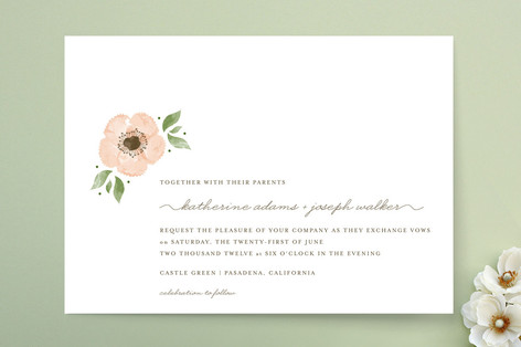 Painted Flower Wedding Invitations