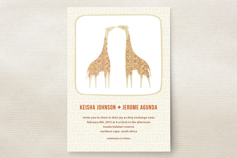 love in africa Wedding Invitations