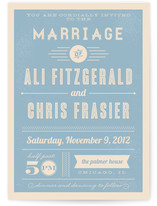 Vintage Retro Type Wedding Invitations