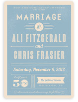 Vintage Retro Type Wedding Invitations