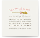 Simple Broom Wedding Invitations