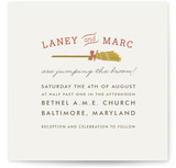 Simple Broom Wedding Invitations