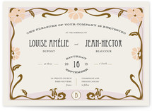 Champagne & French Cancan Wedding Invitations