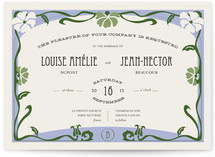 Champagne & French Cancan Wedding Invitations
