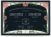 Champagne & French Cancan Wedding Invitations