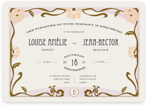 Champagne & French Cancan Wedding Invitations