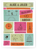 Paris Doodles Wedding Invitations