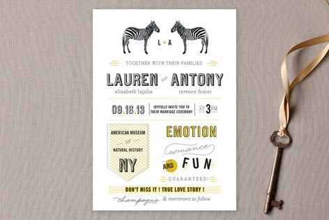 The Zebras Wedding Invitations