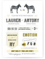 The Zebras Wedding Invitations