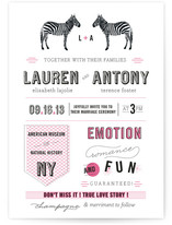 The Zebras Wedding Invitations