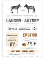 The Zebras Wedding Invitations