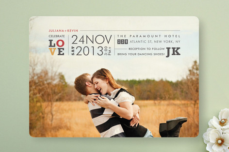 Something Old and Something New Wedding Invitations