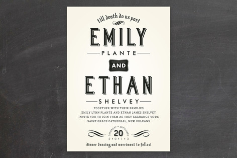 Delightfully Dark Wedding Invitations