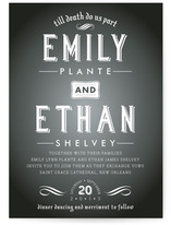 Delightfully Dark Wedding Invitations