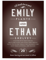 Delightfully Dark Wedding Invitations