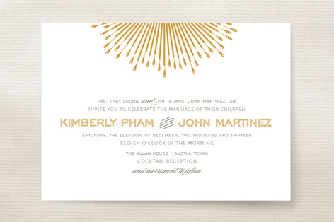 Glam Burst Wedding Invitations