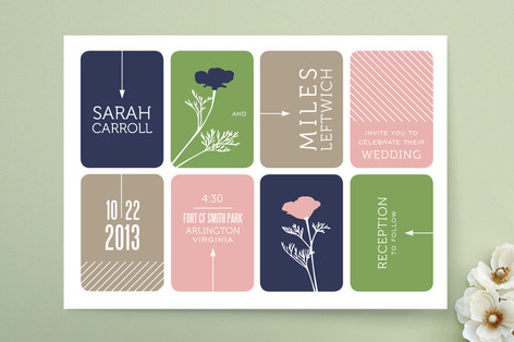 Modern Blocks Wedding Invitations